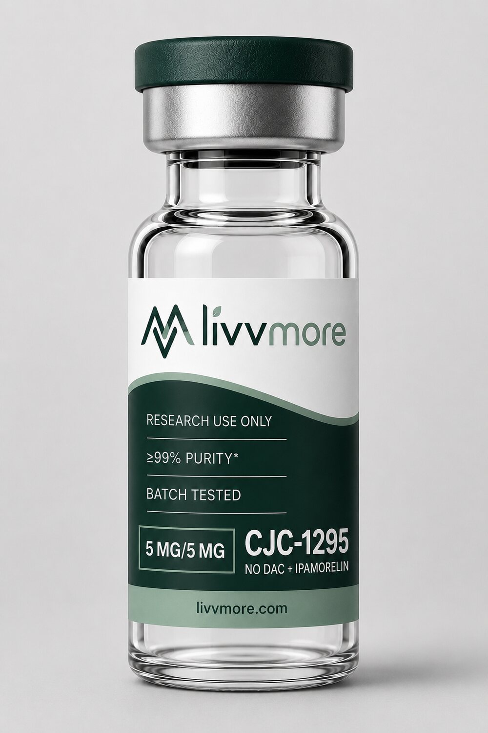 CJC-1295 and Ipamorelin research vial